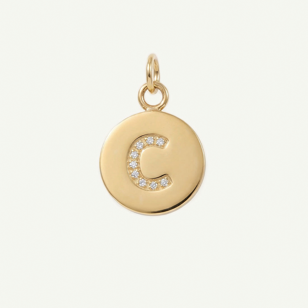 Circle Monogram in Diamond Letter Charm
