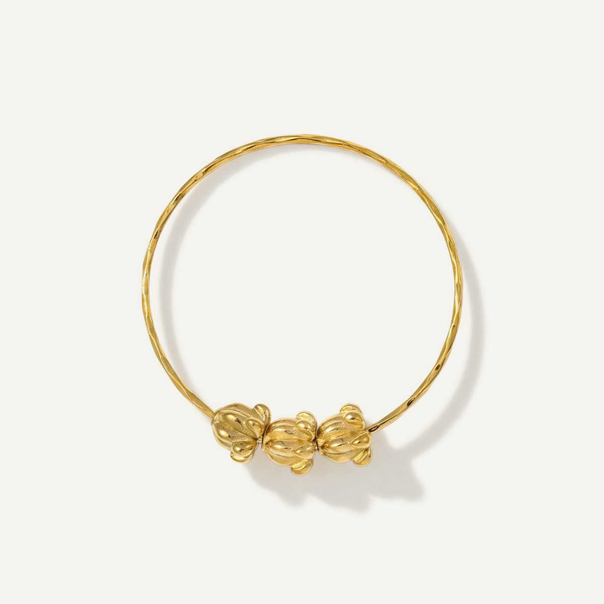 Crown Flower Bead Bangle