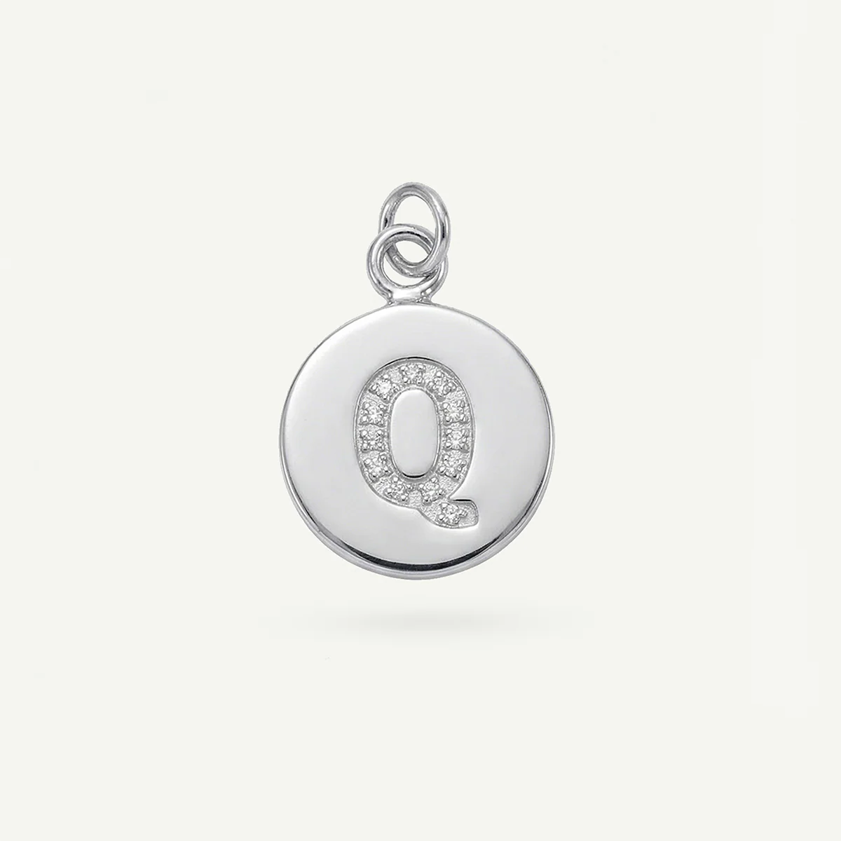 Circle Monogram in Diamond Letter Charm