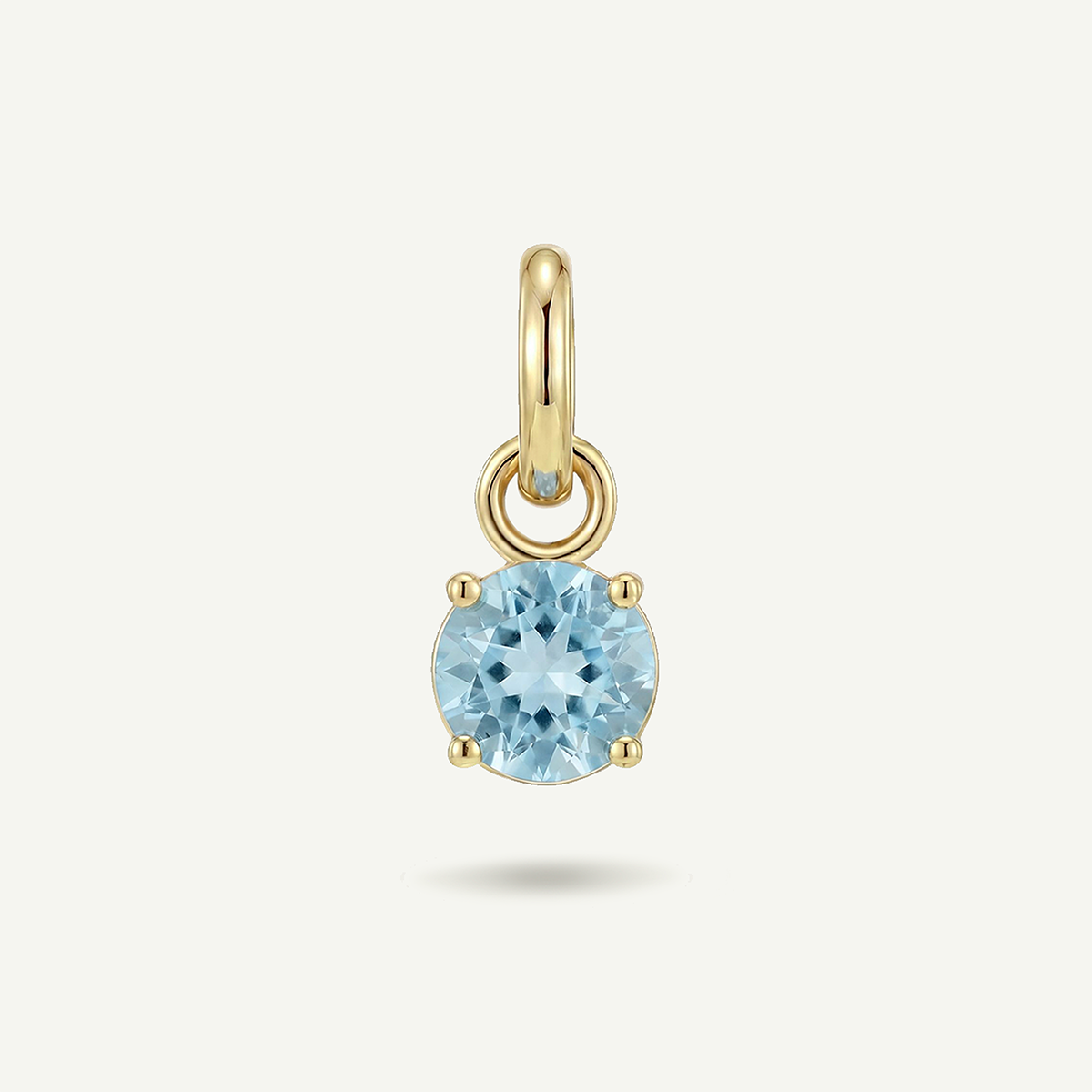 Aquamarine Gem March Birthstone Charm