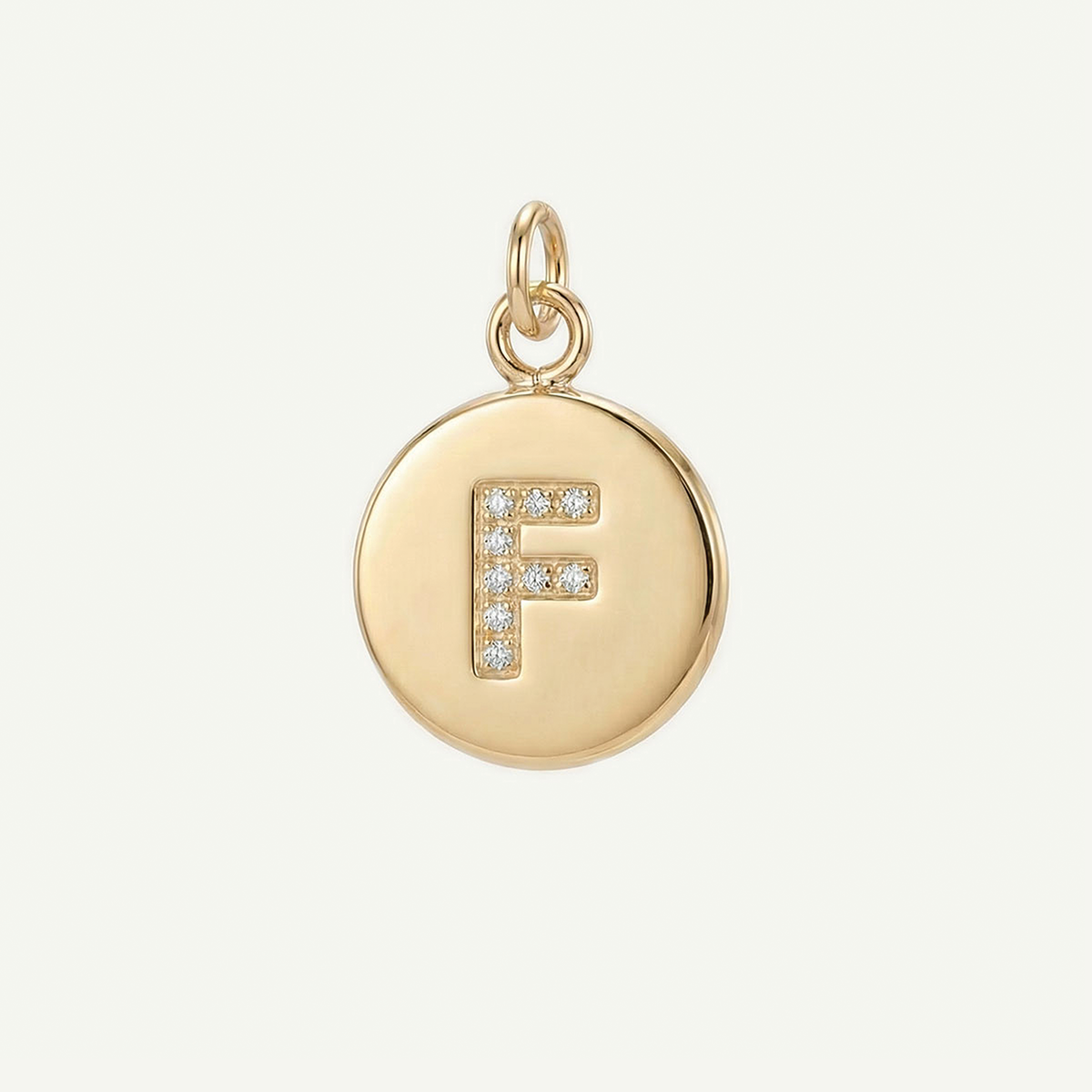 Circle Monogram in Diamond Letter Charm
