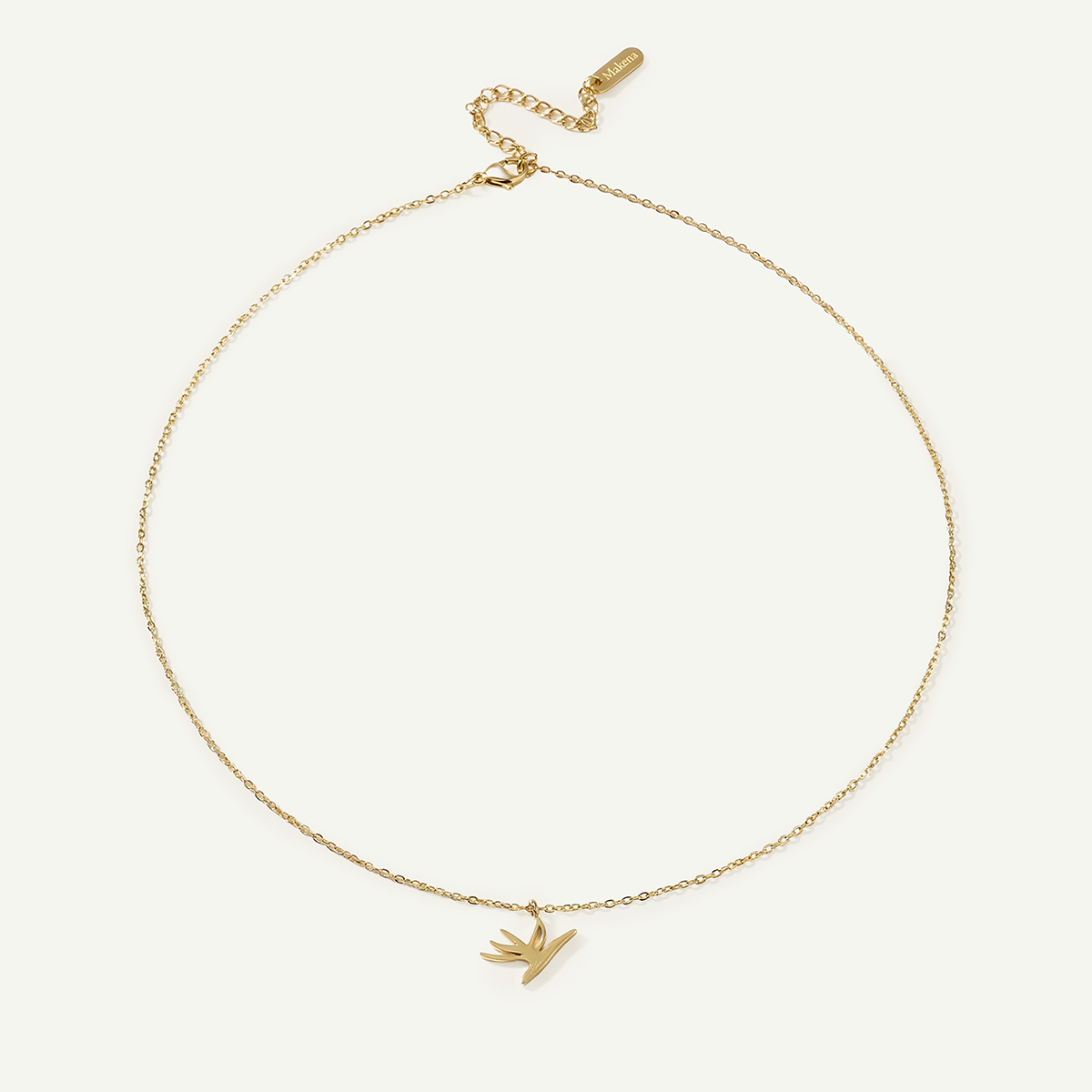 Bird of Paradise Necklace, Gold