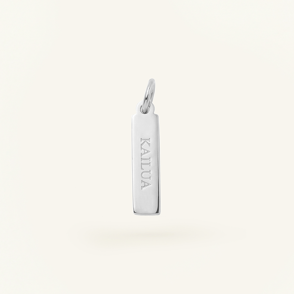 Kailua Rectangle Charm Silver