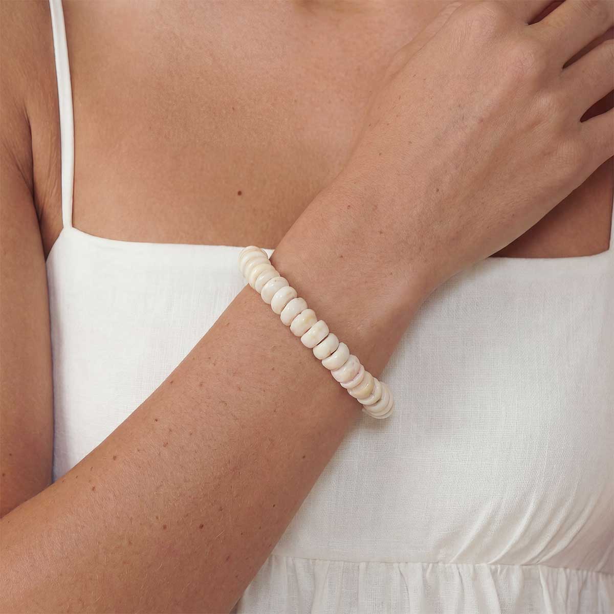 Puka Shell Bracelet, Gold