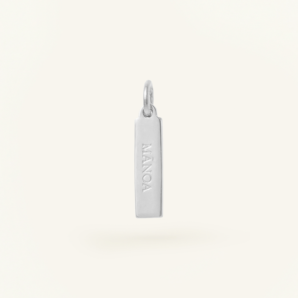 Mānoa Rectangle Charm Silver