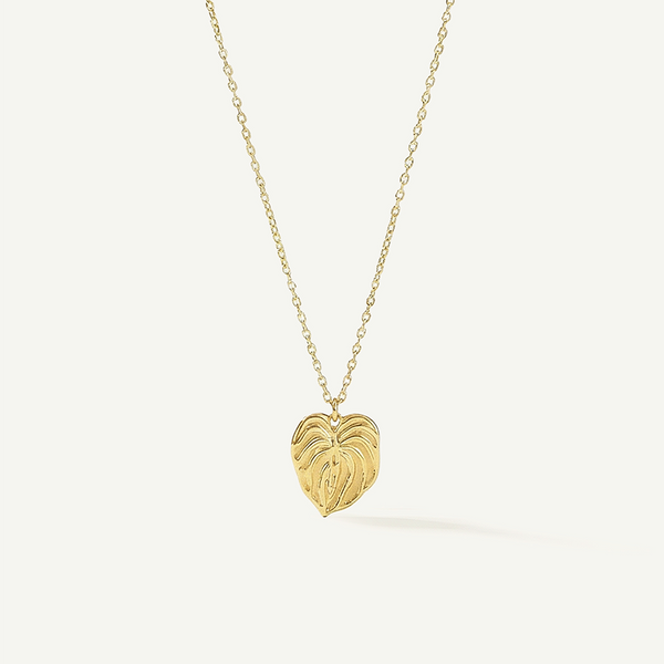 Anthurium Necklace, Gold