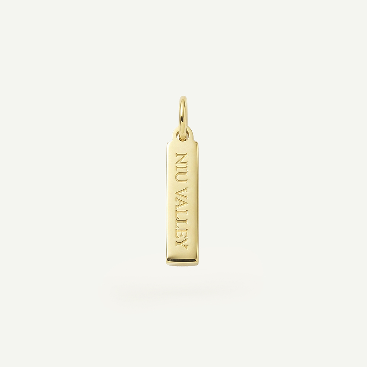 Niu Valley Rectangle Charm, Gold