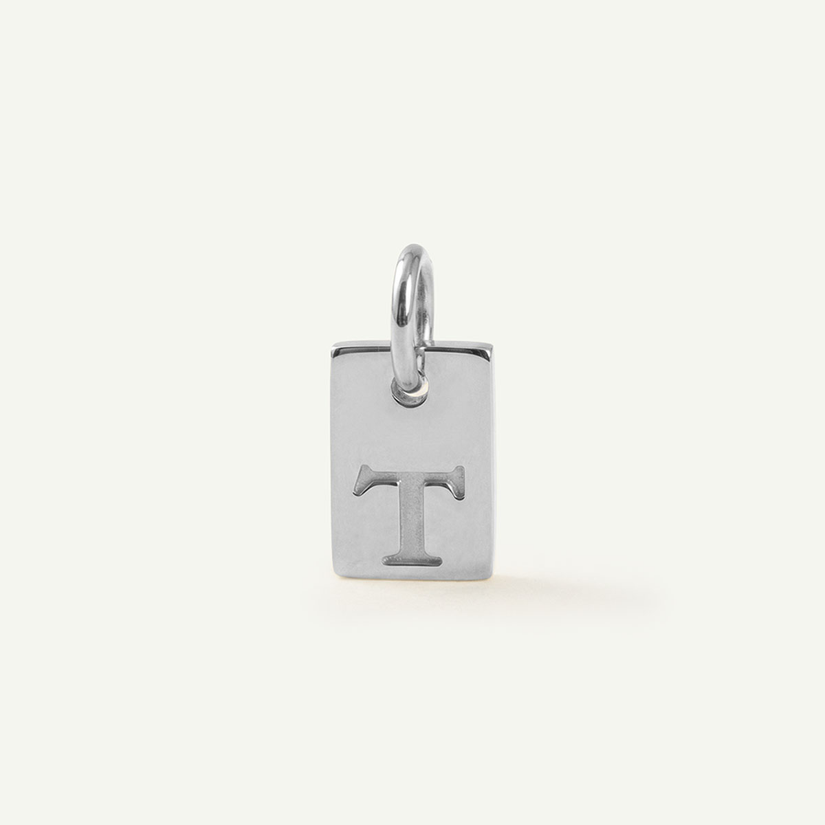 Rectangle Monogram Letter Charm