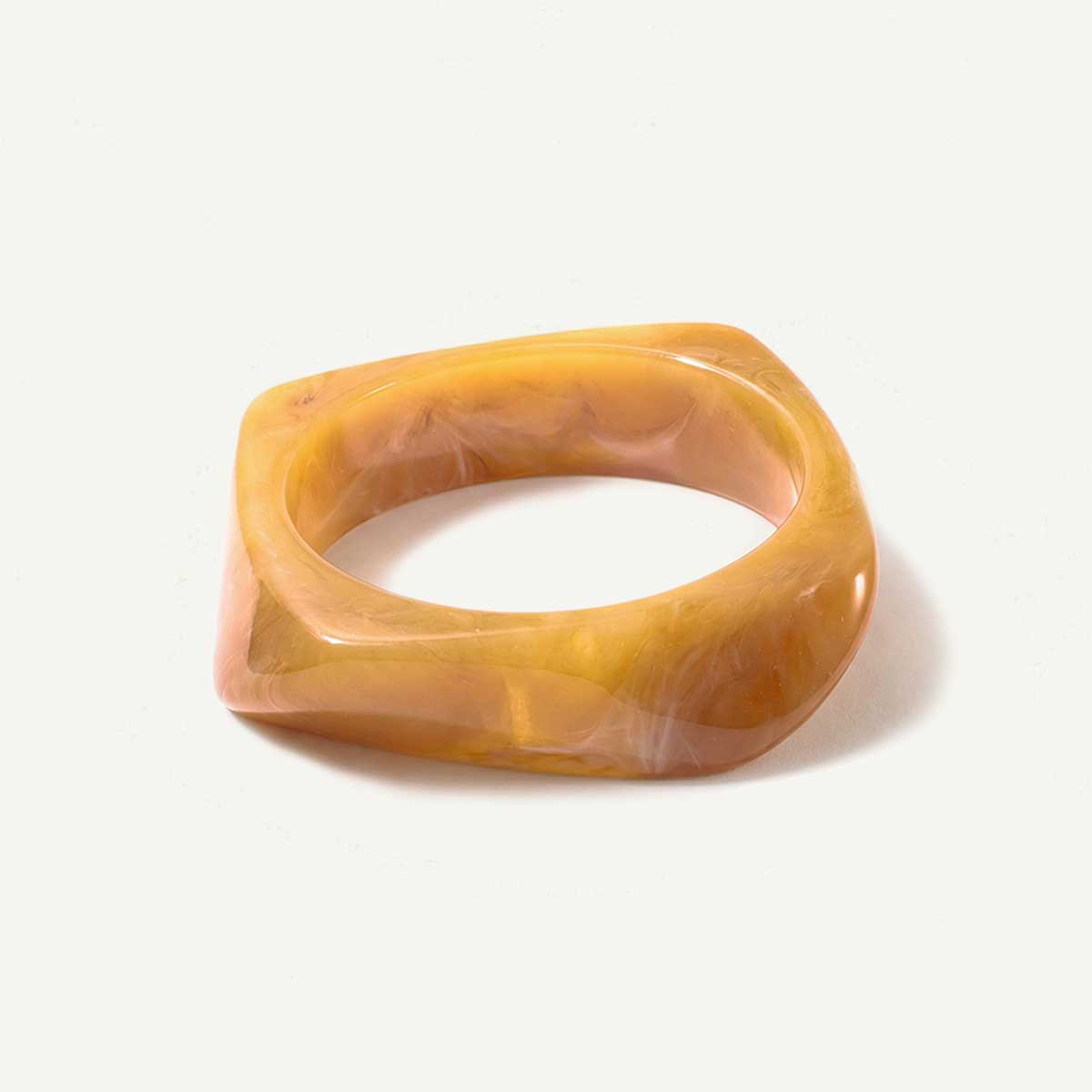 Orange Square Resin Bangle