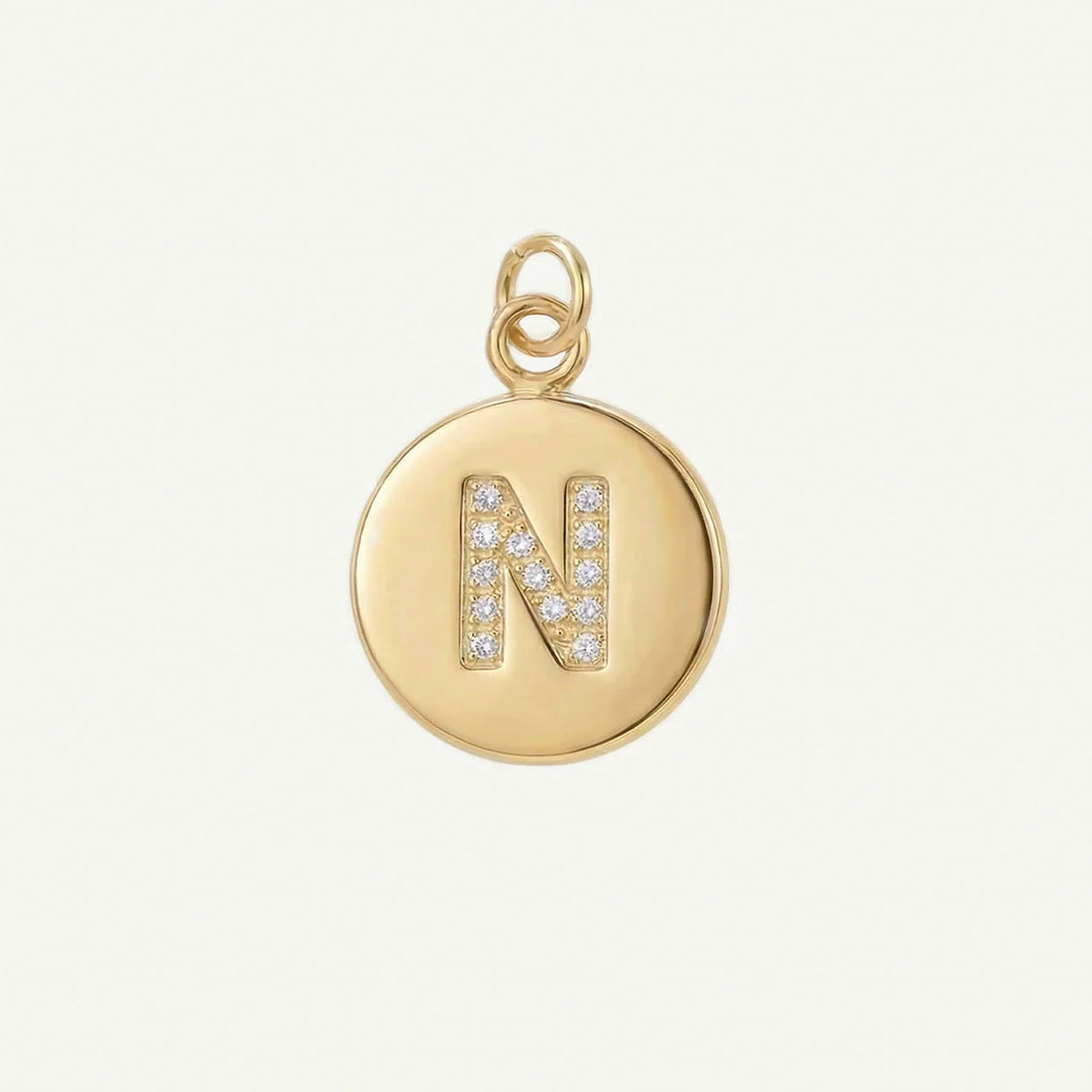Circle Monogram in Diamond Letter Charm