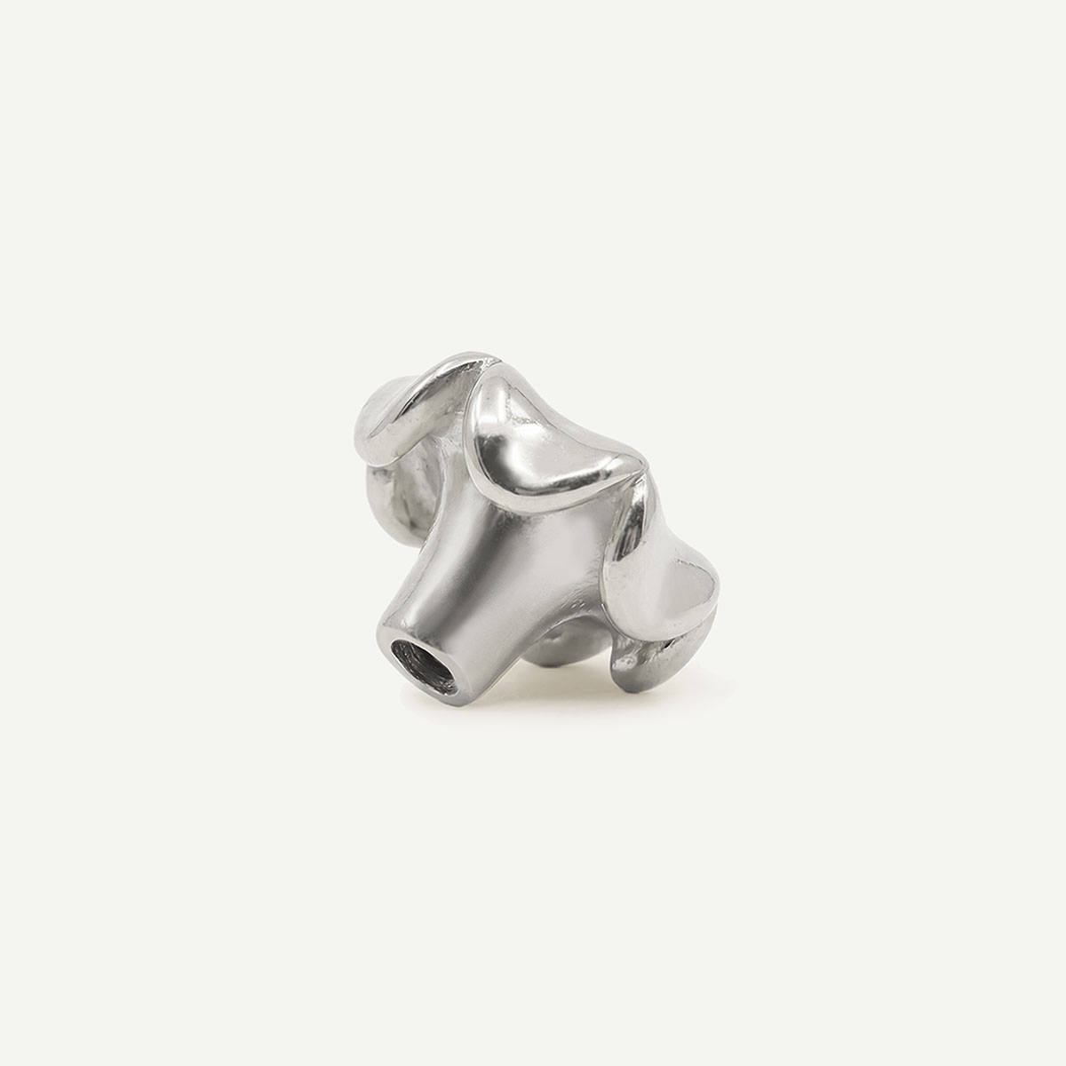 Puakenikeni Bead Charm, Silver
