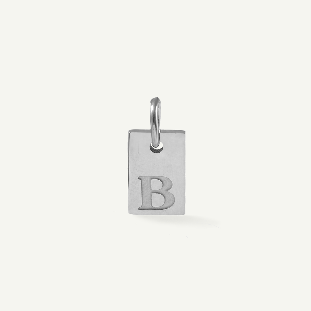 Rectangle Monogram Letter Charm
