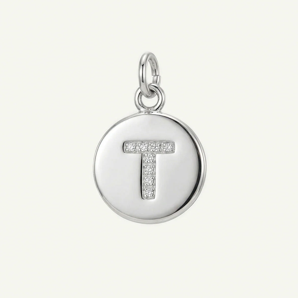 Circle Monogram in Diamond Letter Charm