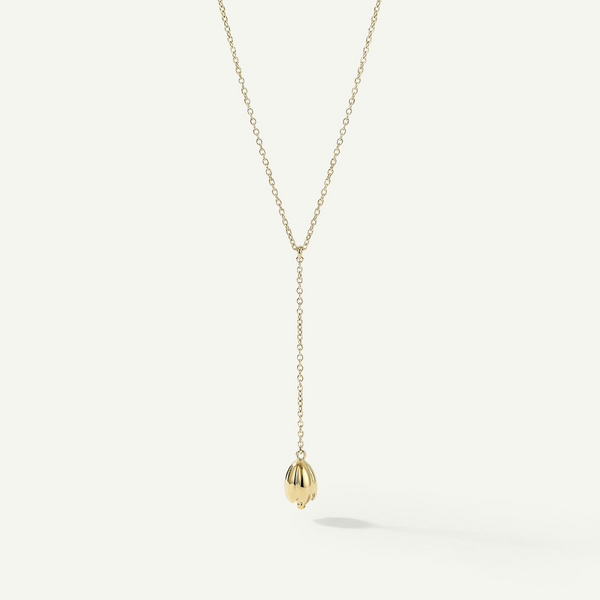 Pikake Drop Necklace, Gold
