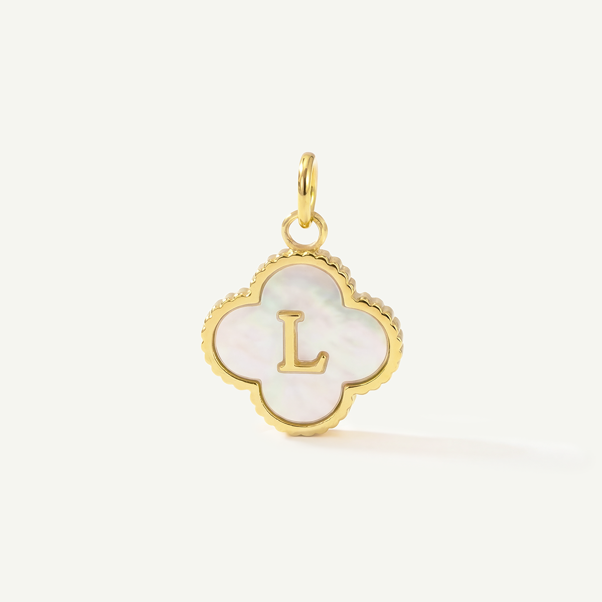 MOP Clove Monogram Letter Charm