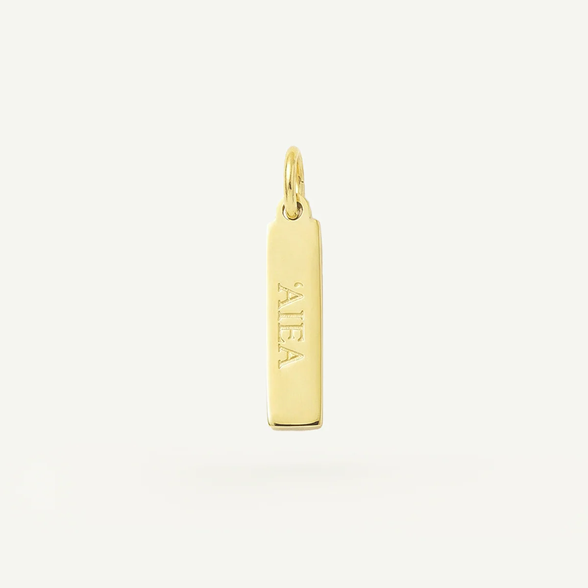 Aiea Rectangle Charm Gold