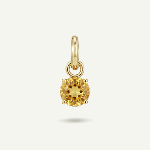Citrine Gem November Birthstone Charm
