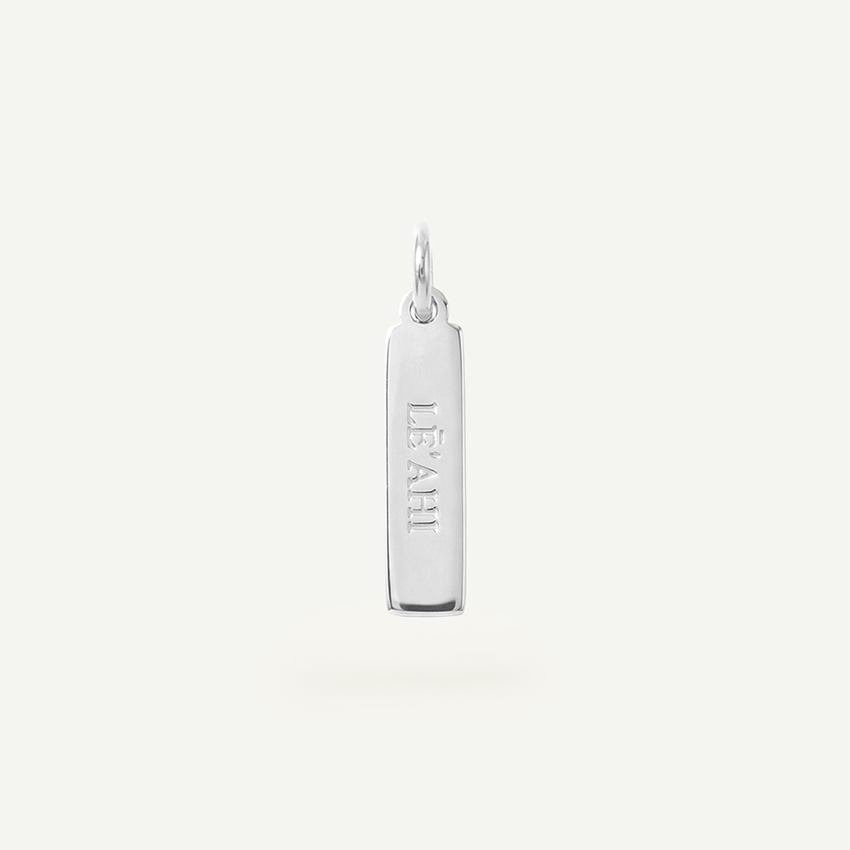 Lē'ahi Rectangle Charm Silver