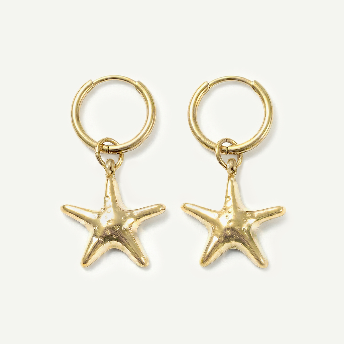 Starfish Mini Hoops, Gold