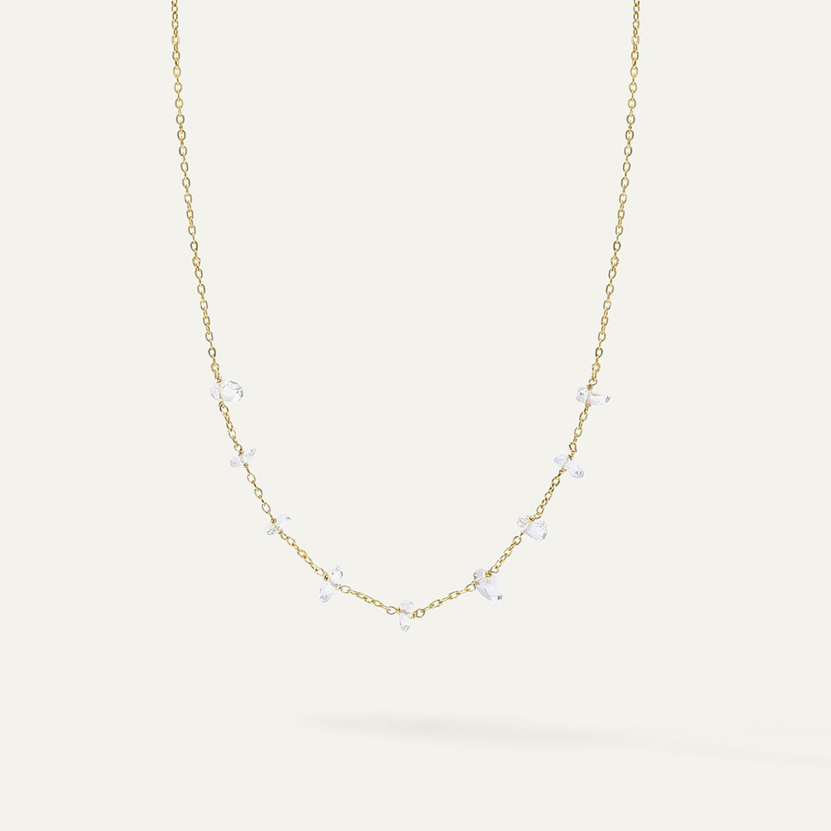 Aniani Glass Necklace, Gold