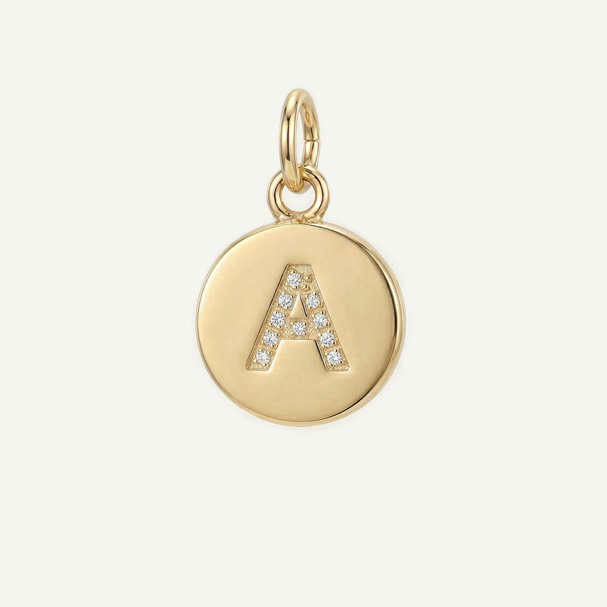 Circle Monogram in Diamond Letter Charm