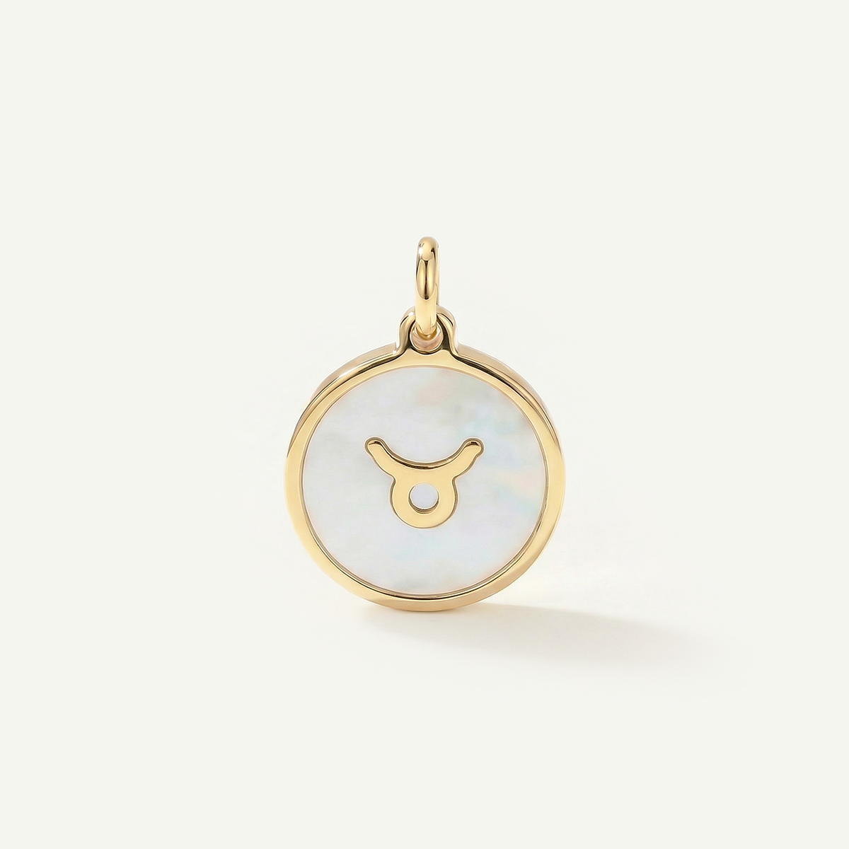 MOP Circle Zodiac Charm
