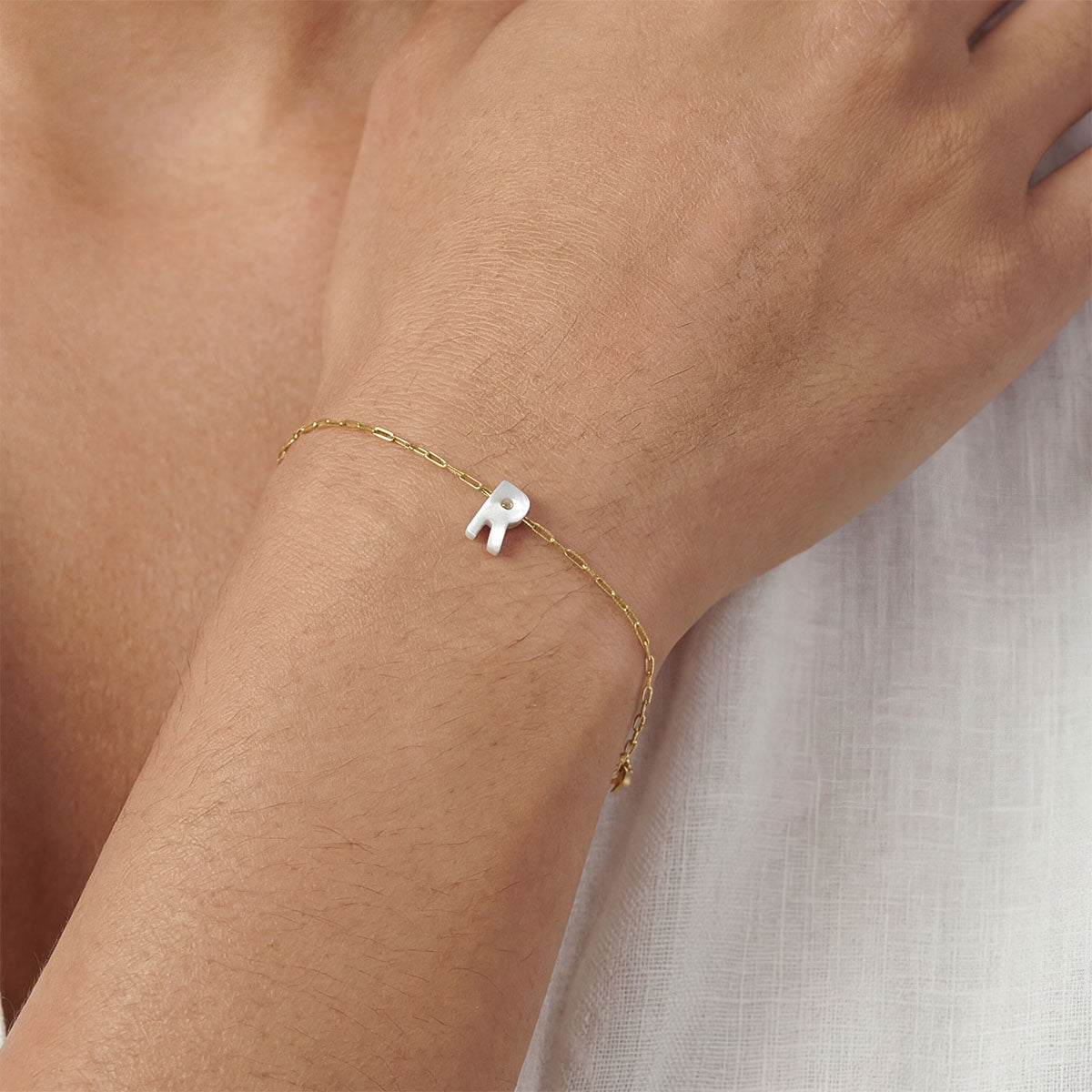 Monogram Mother of Pearl Bracelet
