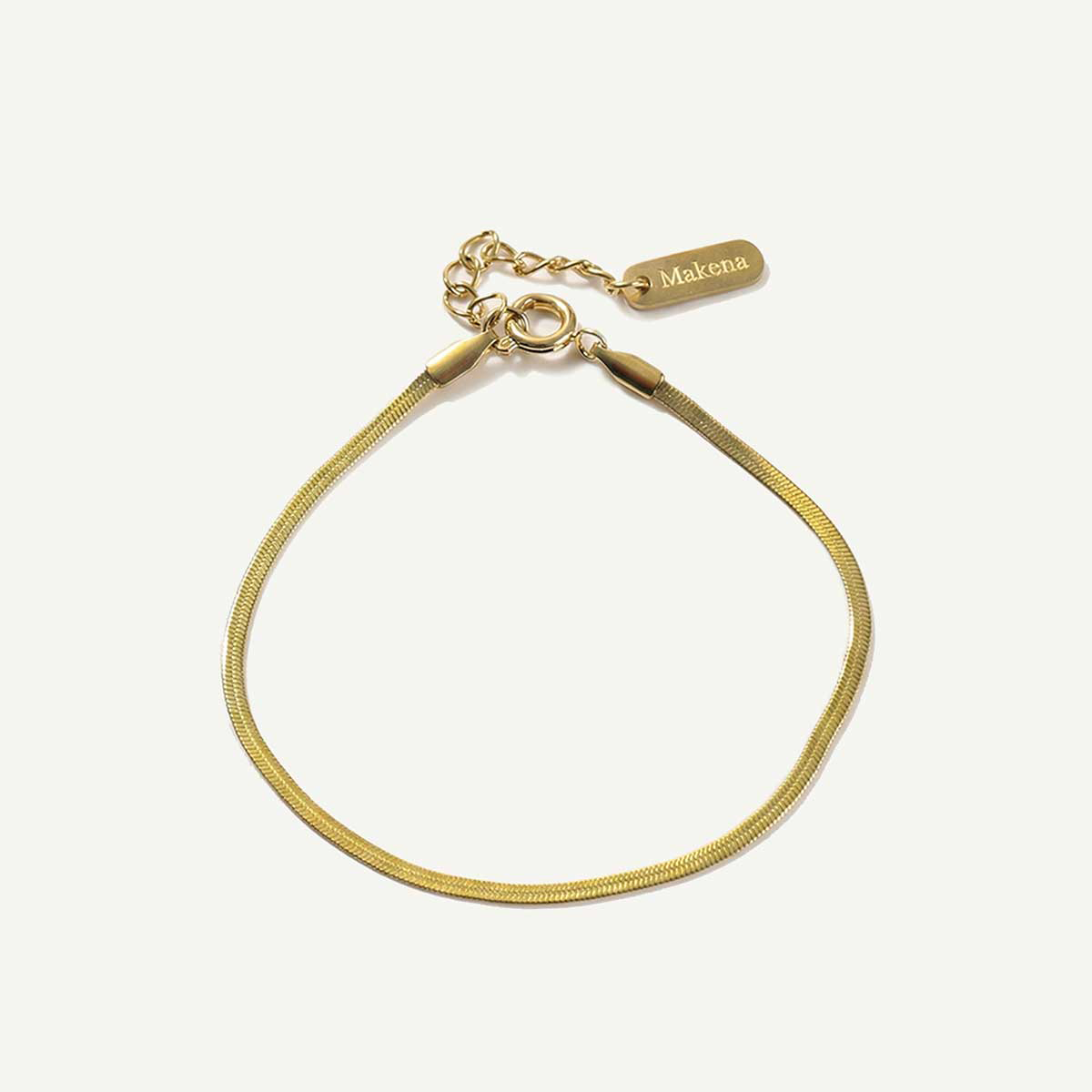 Thin Snake Chain Bracelet, Gold