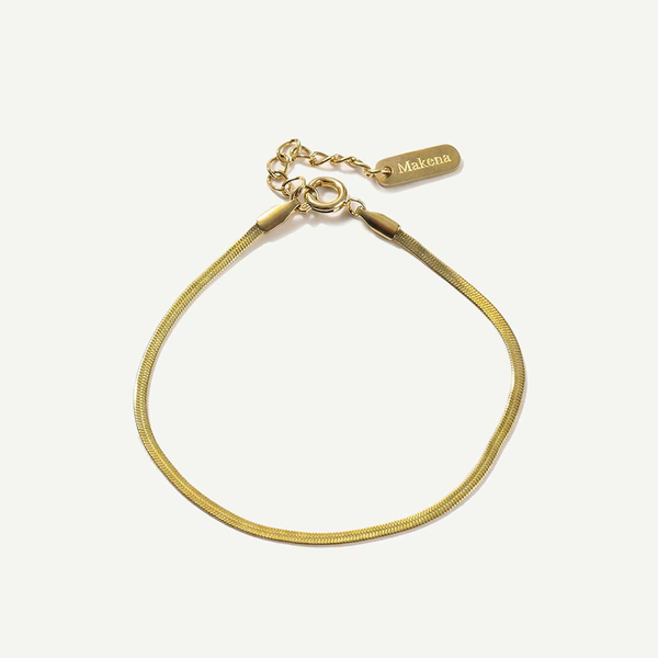 Thin Snake Chain Bracelet, Gold