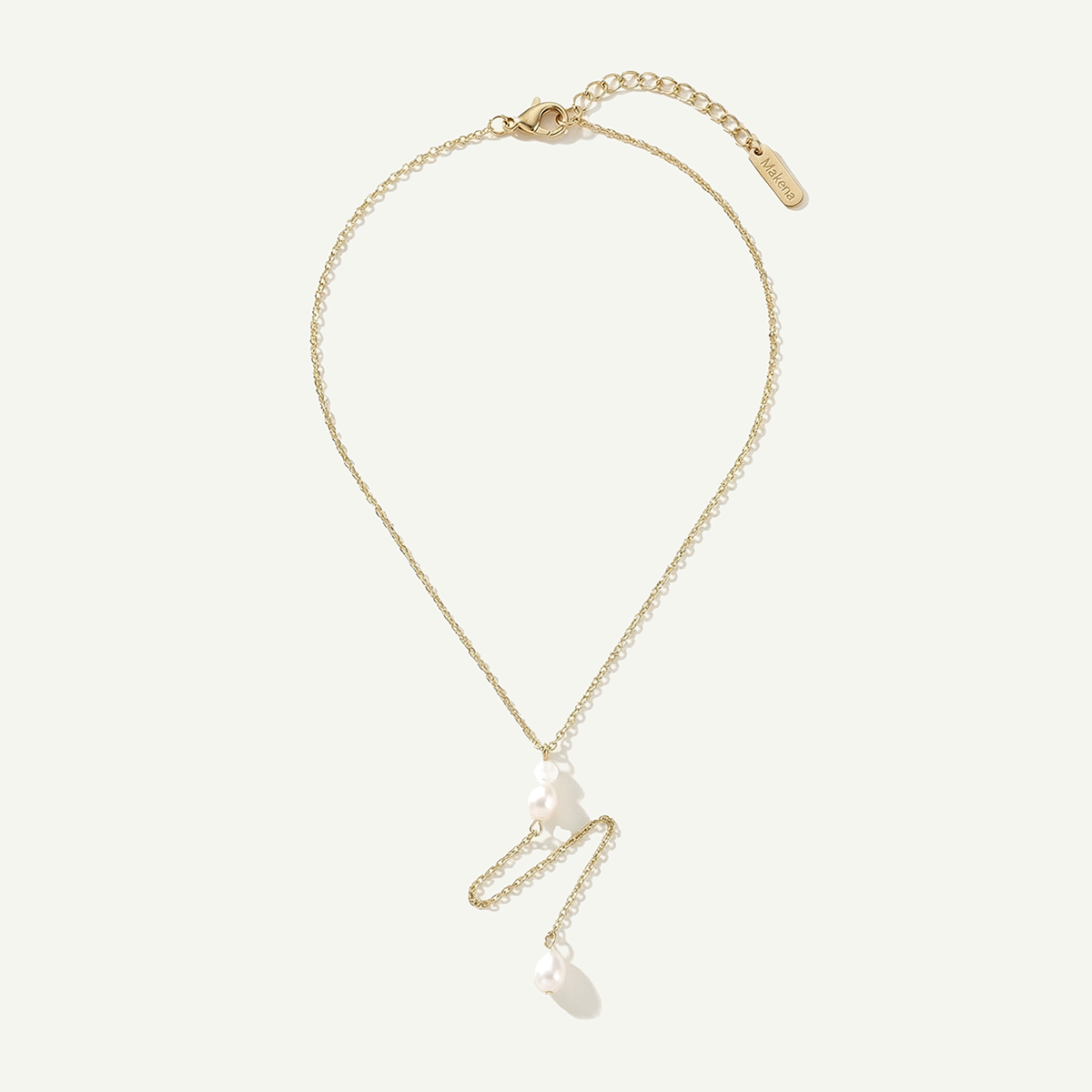 Lola Pearl Necklace, Gold
