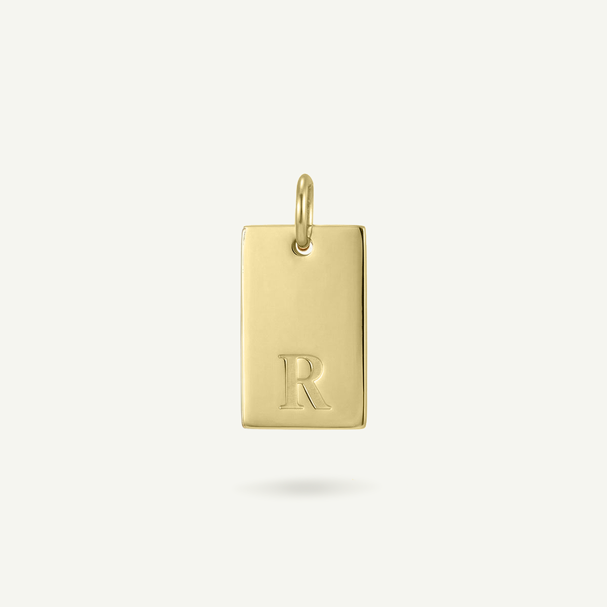 Rectangle #2 Monogram Letter Charm