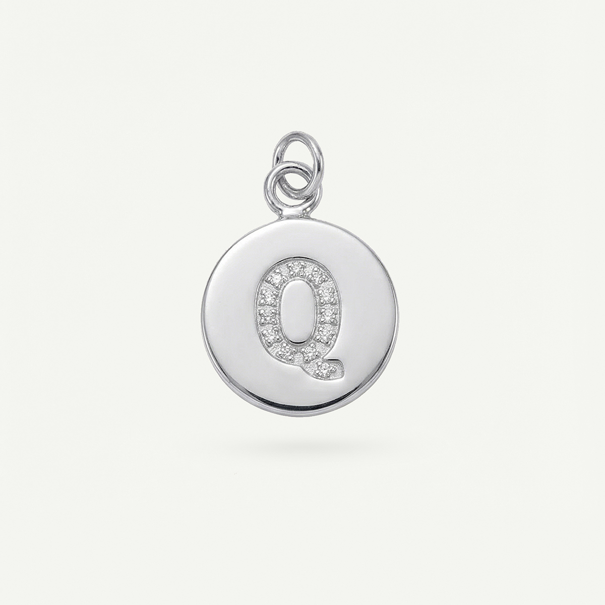Circle Monogram in Diamond Letter Charm