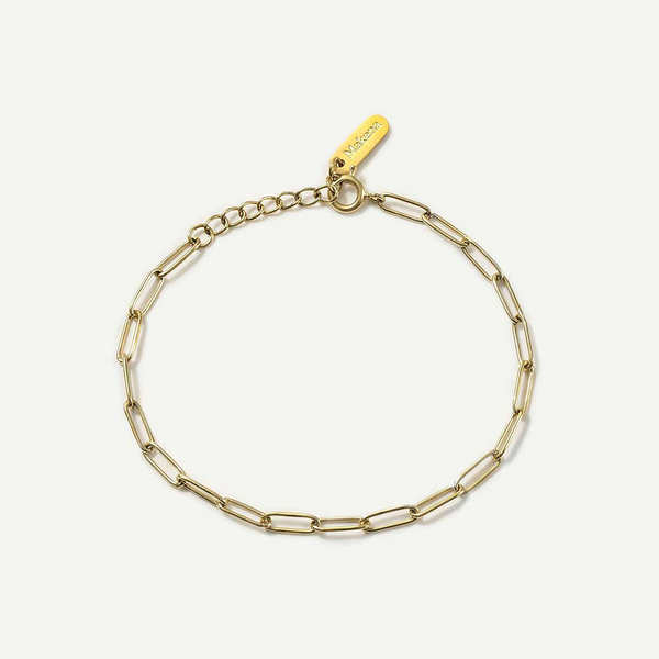 Paperclip Chain Bracelet, Gold