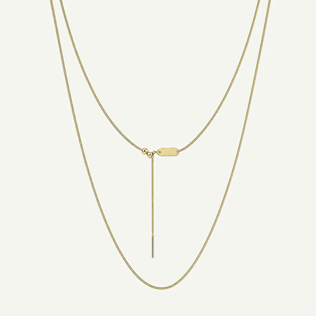 Round Snake Chain 1mm Threader Necklace