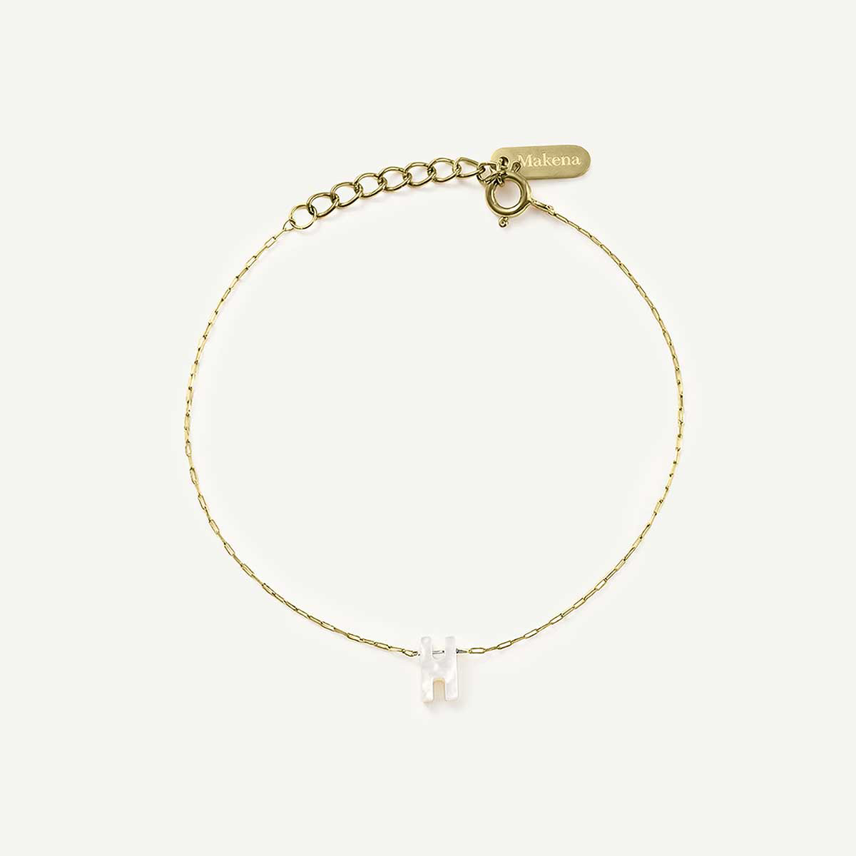 Monogram Mother of Pearl Bracelet