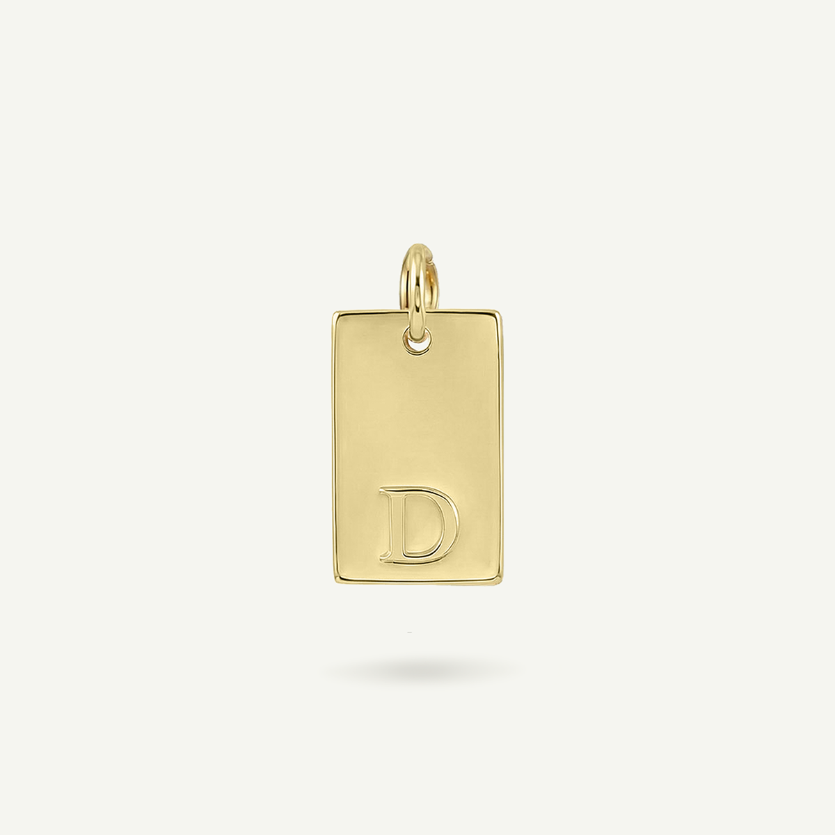 Rectangle #2 Monogram Letter Charm