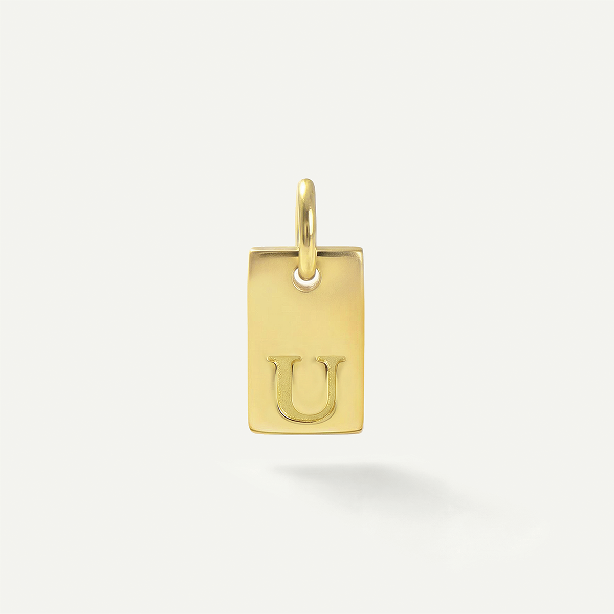 Rectangle Monogram Letter Charm