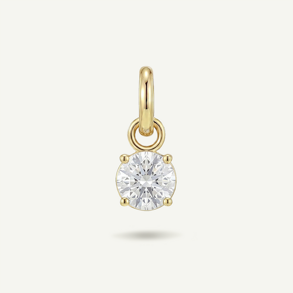 Crystal Gem April Birthstone Charm