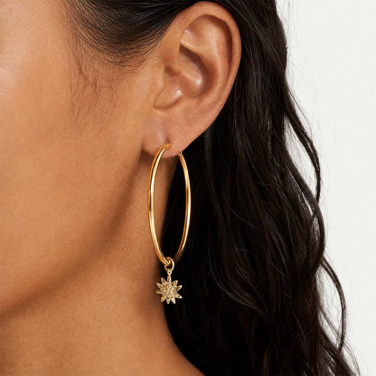 Lilikoi Large Hoops, Gold