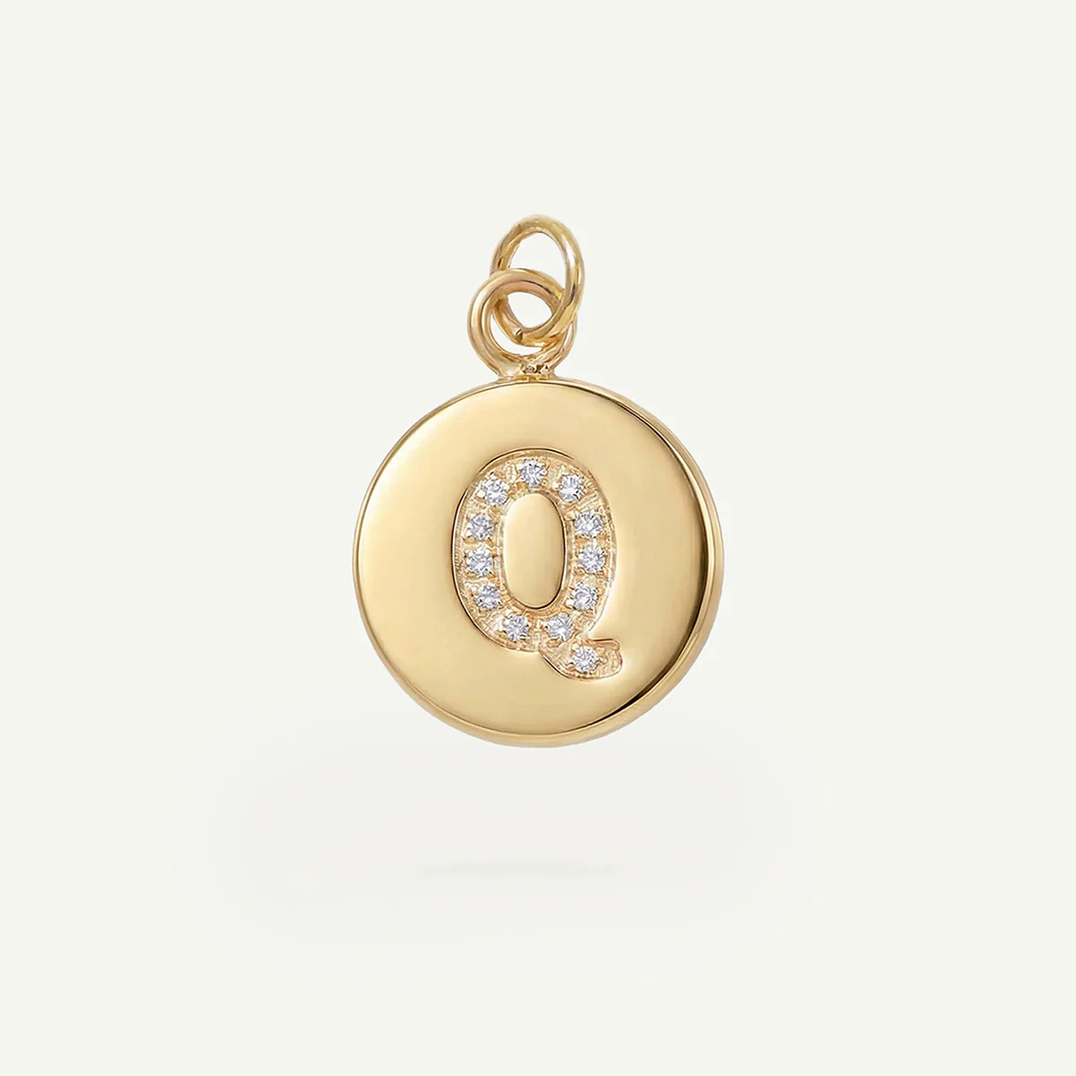 Circle Monogram in Diamond Letter Charm