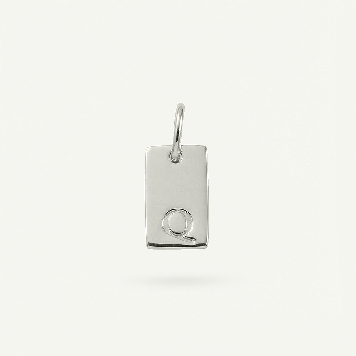 Rectangle #2 Monogram Letter Charm