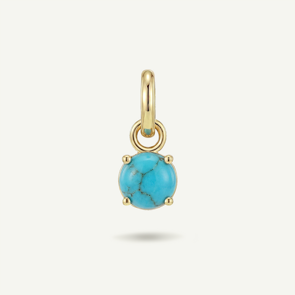 Blue Gem December Birthstone Charm