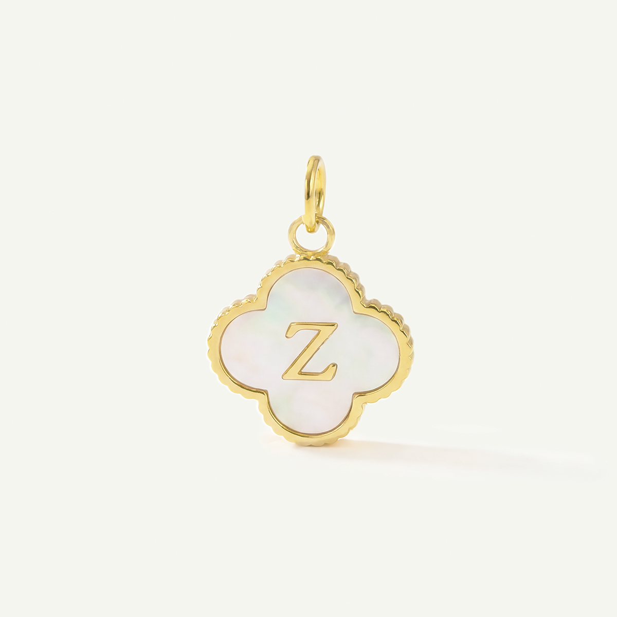 MOP Clove Monogram Letter Charm