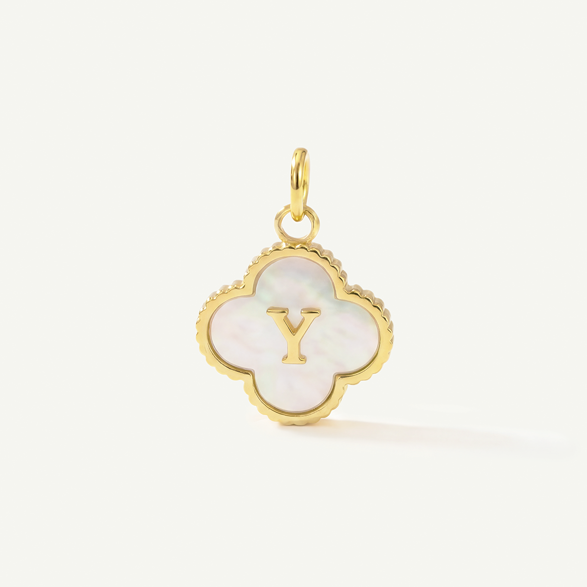 MOP Clove Monogram Letter Charm