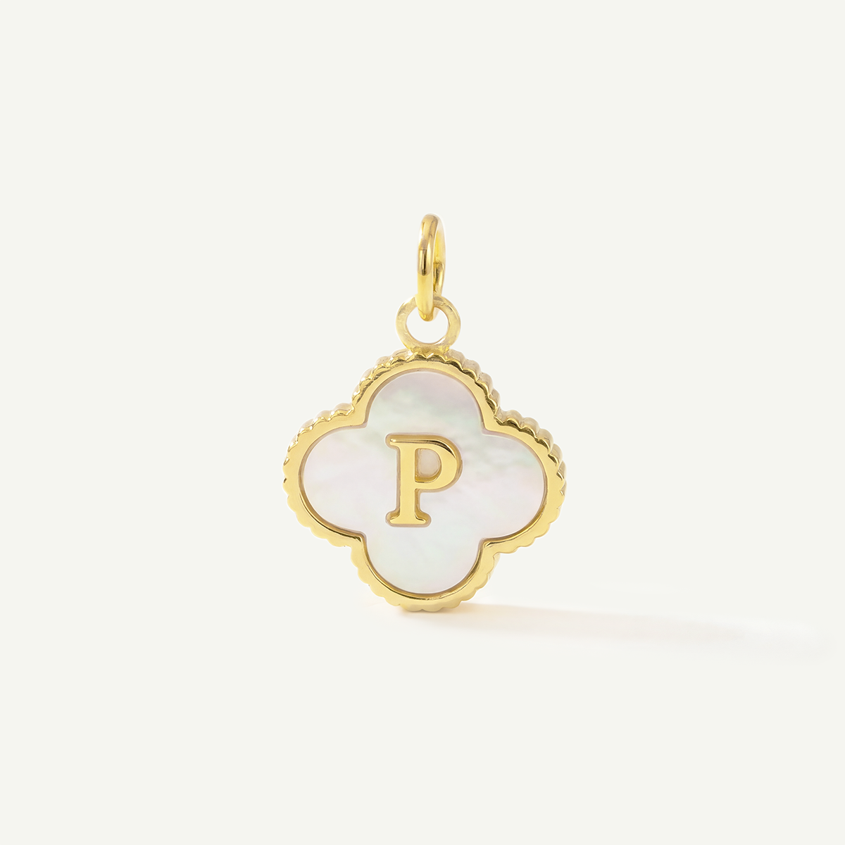 MOP Clove Monogram Letter Charm
