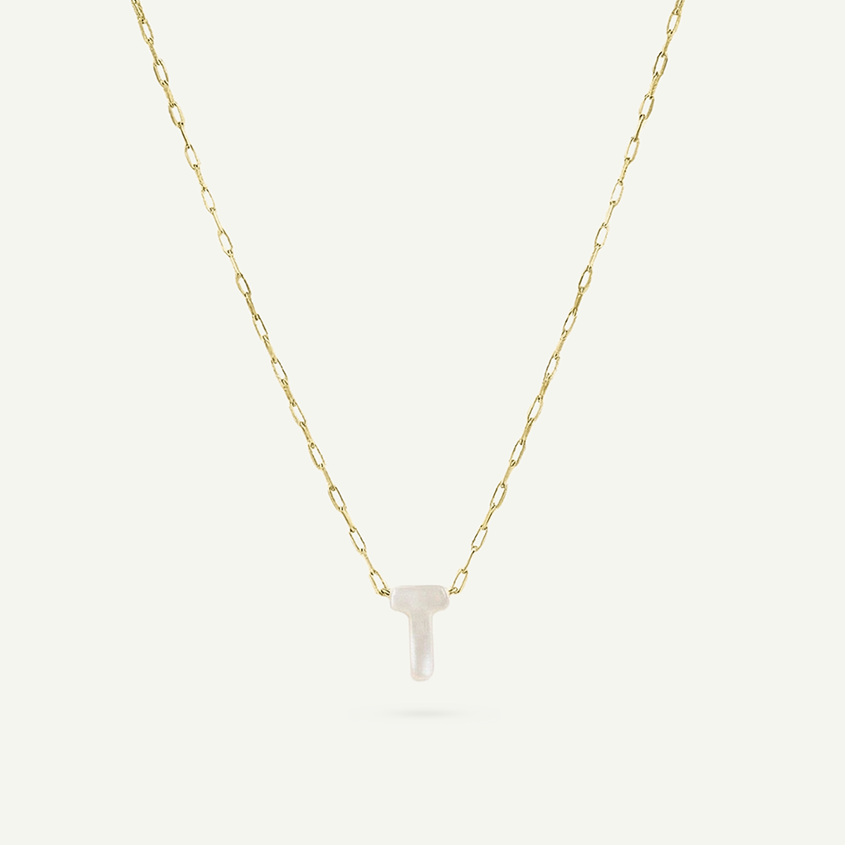 Monogram Mini Mother of Pearl Necklace
