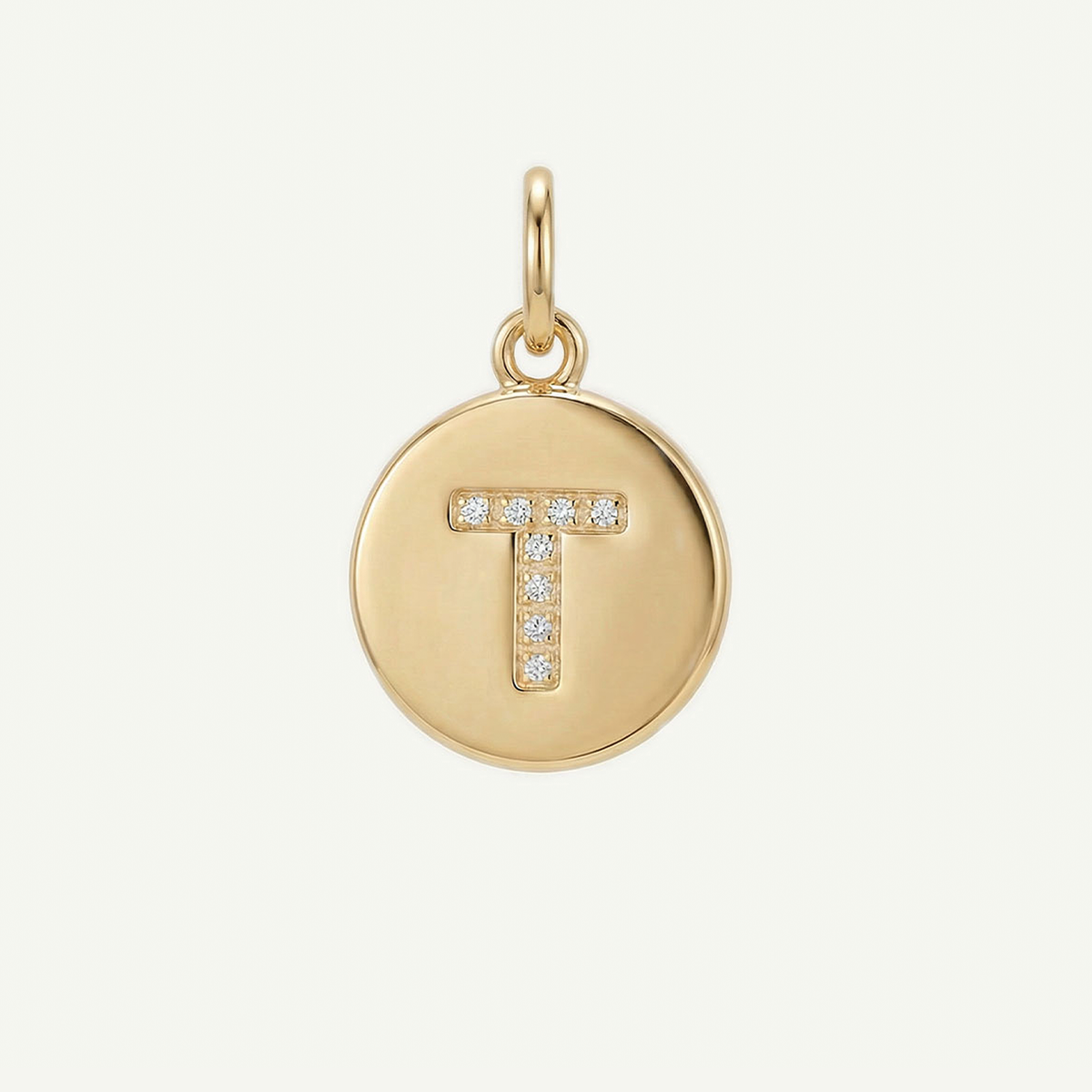 Circle Monogram in Diamond Letter Charm