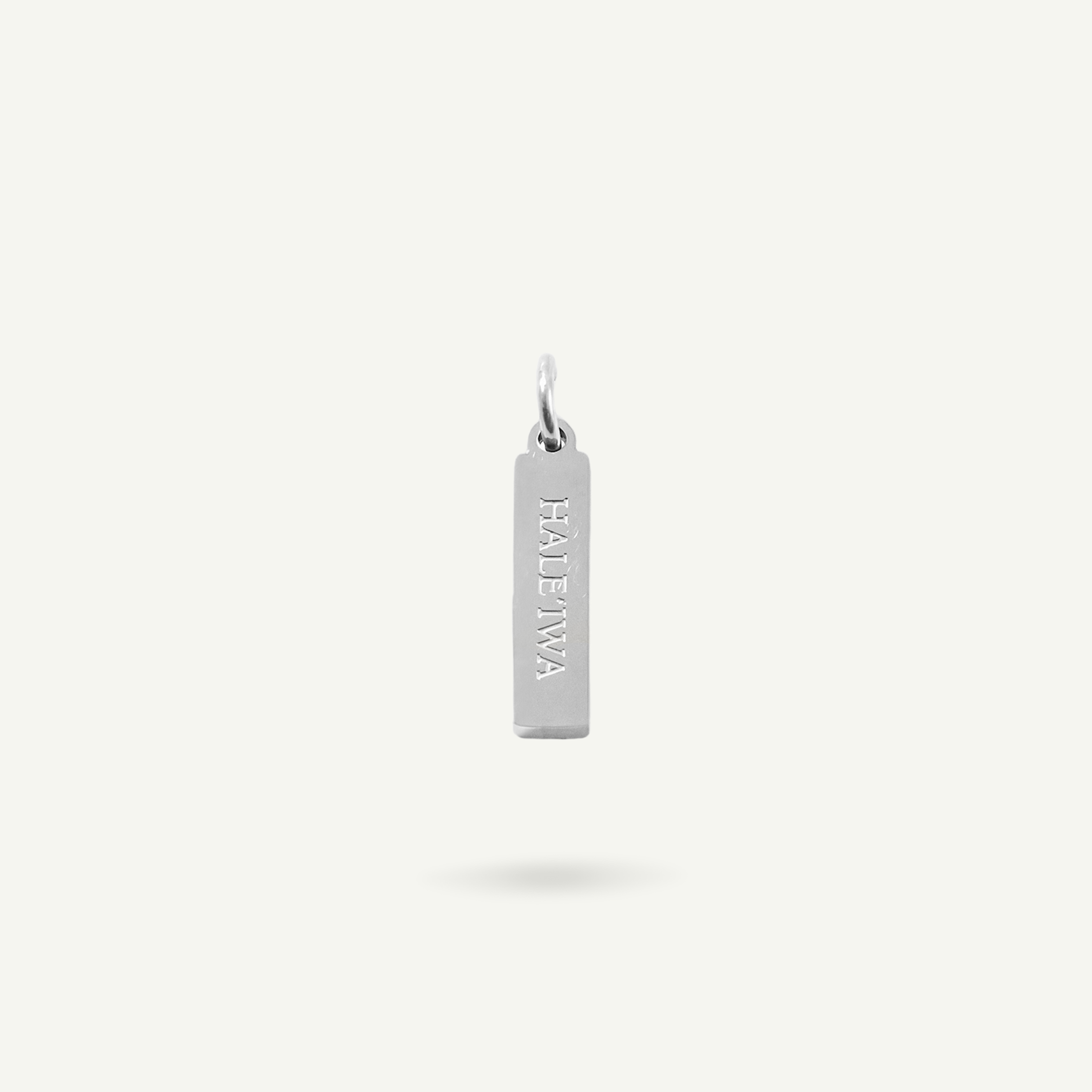 Hale'iwa Rectangle Charm Silver