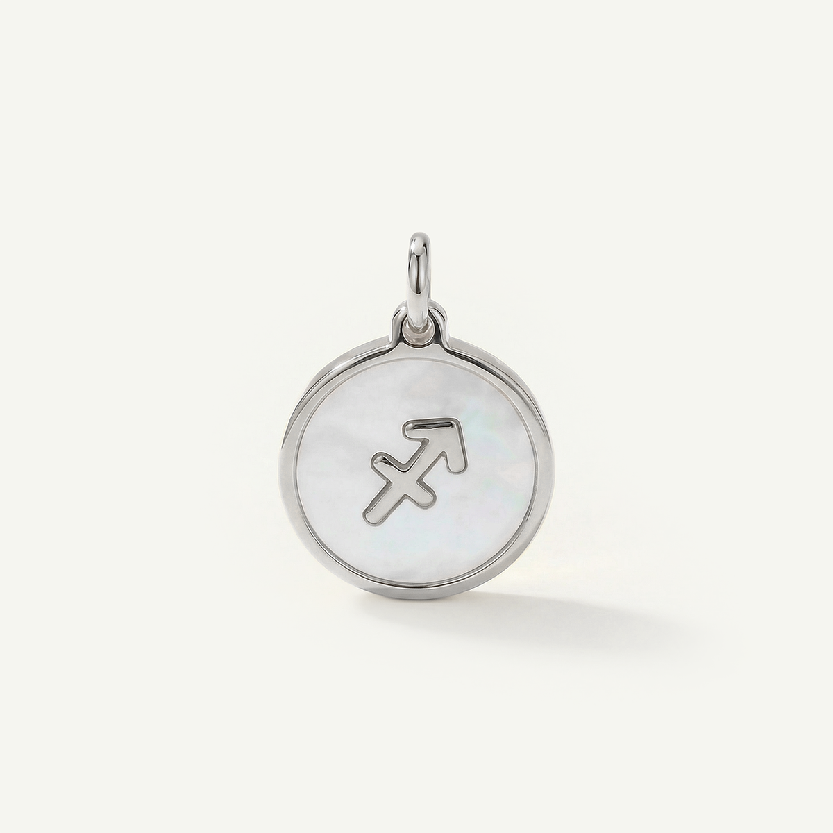MOP Circle Zodiac Charm