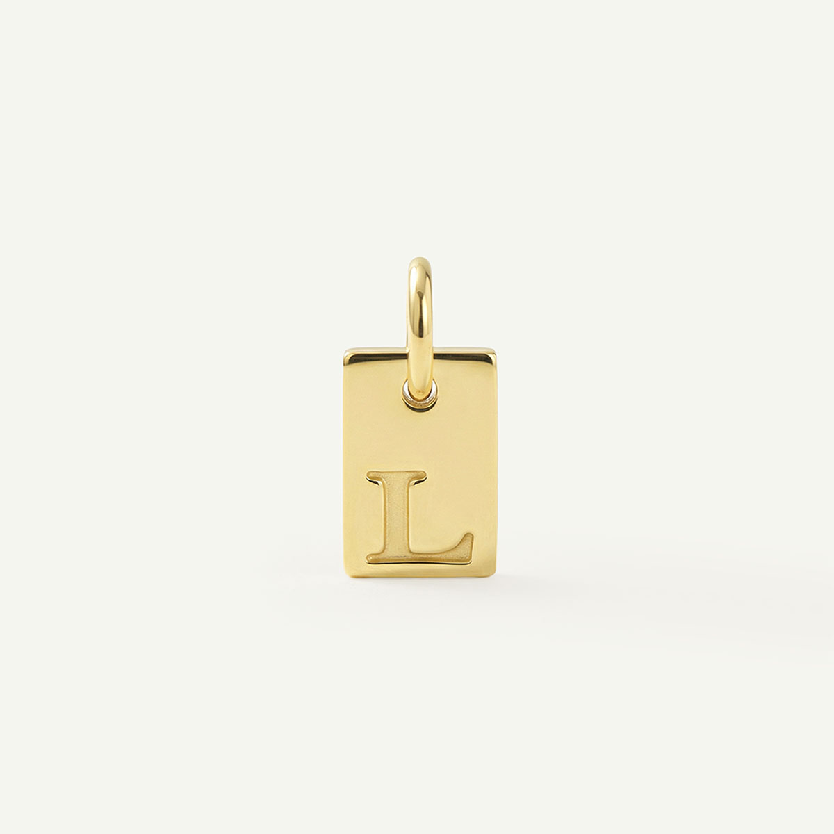 Rectangle Monogram Letter Charm